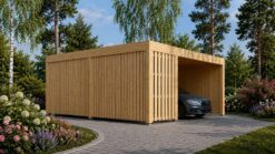 Single Carport with Shed LUNA F PLUS (4.9 x 5.6 m)
