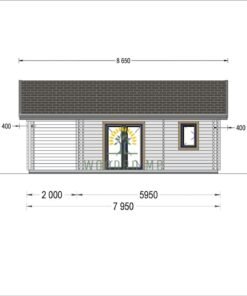 Wooden house ADELE (44 + 44mm), 68 m²