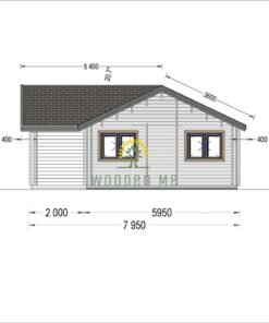 Wooden house ADELE (44 + 44mm), 68 m²