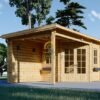 Wooden shed with terrace KATERINA (28 mm)