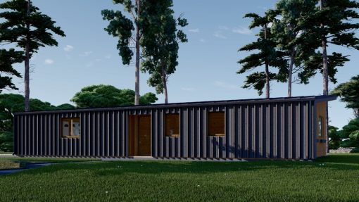 Wooden house ZOE 96 m² (44 mm + 19 mm wooden cladding)