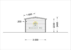 Wooden cabin ELEONORA (44 mm), 6.6x3 m, 20 m²