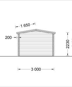 Wooden cabin ELEONORA (44 mm), 6.6x3 m, 20 m²