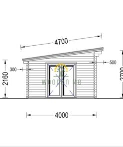 Wooden cabin MAJA (44 mm), 7.5x4 m, 30 m²