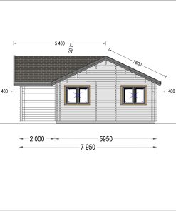 Wooden house ADELE (44 + 44mm), 68 m²