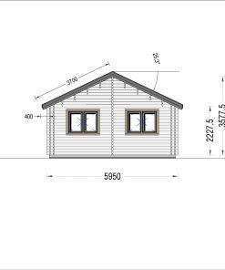 Wooden house ANICA (44 + 44mm), 71 m²