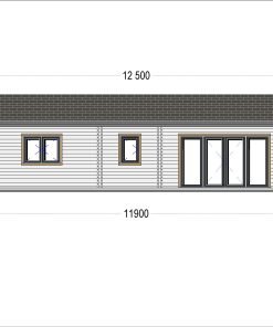 Wooden house ANICA (44 + 44mm), 71 m²