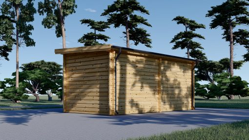 Wooden shed with terrace KATERINA (28 mm)
