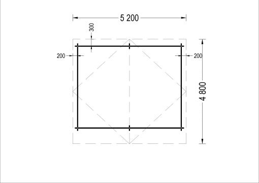 Wooden cabin MARTA (44 mm), 5x4 m, 20 m²