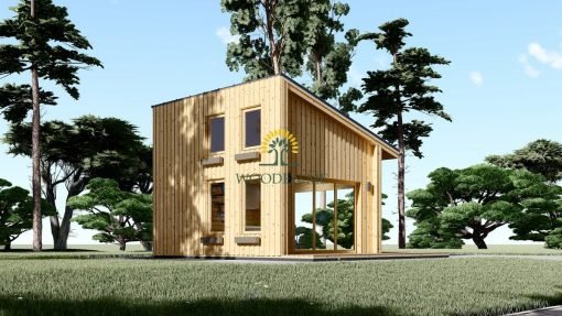 Wooden house SOPHIA 20 m² (44 mm + wooden cladding)