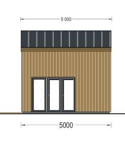 Wooden house SOPHIA 20 m² (44 mm + wooden cladding)