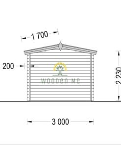 Wooden shed STRONGHOLD (44 mm), 3x6 m