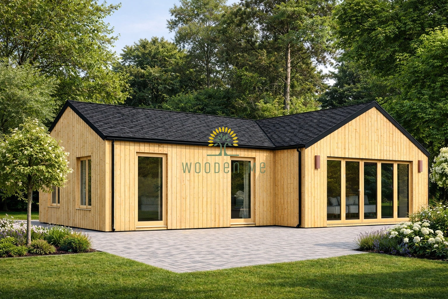 Wooden house Valeri 80 m² (44 mm + 19 mm wooden cladding)