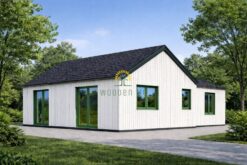 Wooden house Valeri 80 m² (44 mm + 19 mm wooden cladding)