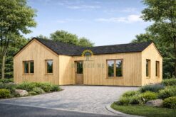 Wooden house Valeri 80 m² (44 mm + 19 mm wooden cladding)