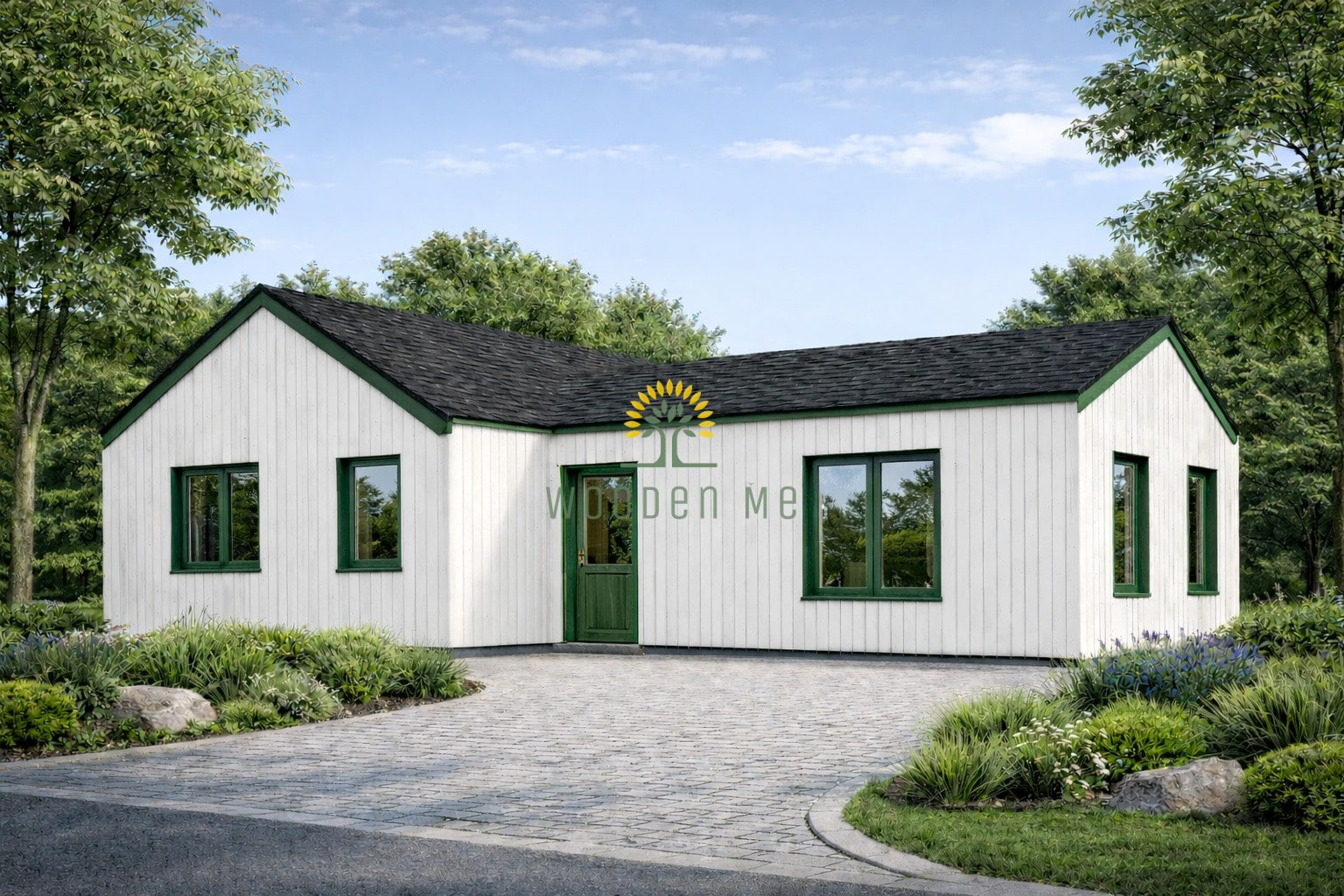 Wooden house Valeri 80 m² (44 mm + 19 mm wooden cladding)