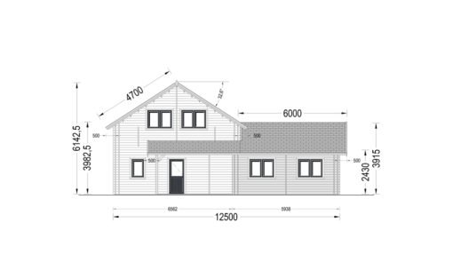 Wooden house DARLA (44+44 mm), 180 m²