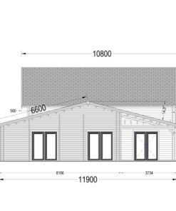 Wooden house DARLA (44+44 mm), 180 m²