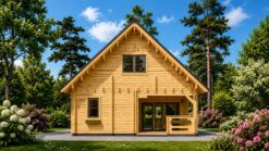 Two-Storey Wooden House DORIS (44+44 mm) – 80 m²