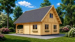 Two-Storey Wooden House DORIS (44+44 mm) – 80 m²