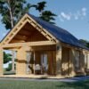 Wooden house AGATA 39 m² (44 mm + wooden paneling)