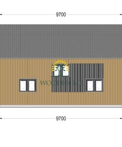 Wooden house ASTRID 120 m² (44 mm + wooden paneling)