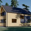 Wooden house ASTRID 120 m² (44 mm + wooden paneling)