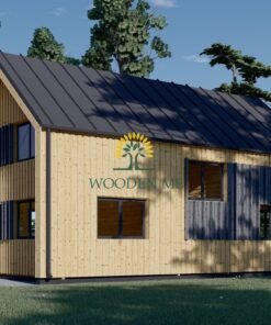 Wooden house ASTRID 120 m² (44 mm + wooden paneling)