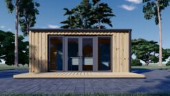 Garden shed EMMY 15 m² (34 mm + wooden paneling)
