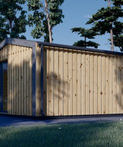 Garden shed EMMY 20 m² (34 mm + wooden paneling)