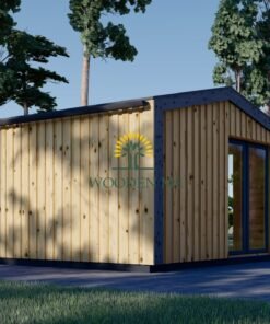 Garden shed EMMY 20 m² (34 mm + wooden paneling)