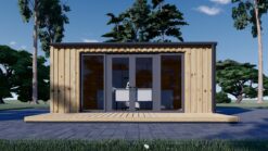 Garden shed EMMY 20 m² (34 mm + wooden paneling)