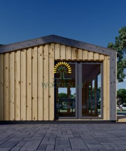 Garden shed EMMY 20 m² (34 mm + wooden paneling)