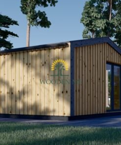 Garden shed EMMY 25 m² (34 mm + wooden paneling)