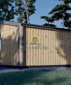 Garden shed EMMY 25 m² (34 mm + wooden paneling)