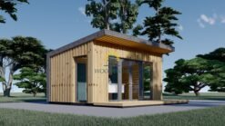 Garden shed EVELIN 15 m² (34 mm + wooden paneling)