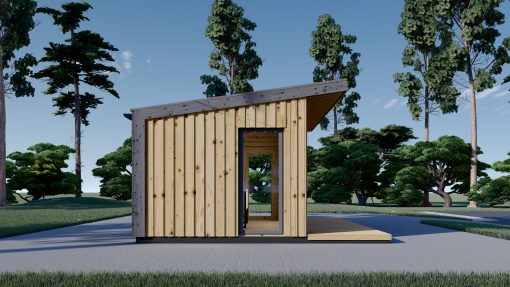 Garden shed EVELIN 15 m² (34 mm + wooden paneling)