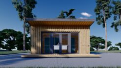 Garden shed EVELIN 15 m² (34 mm + wooden paneling)