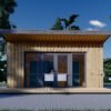 Garden shed EVELIN 15 m² (34 mm + wooden paneling)