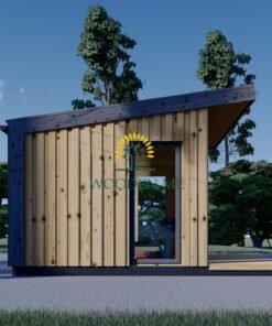 Garden shed EVELIN 12 m² (34 mm + wooden paneling)