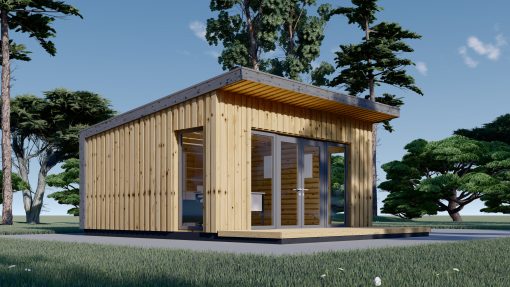 Garden shed EVELIN 20 m² (34 mm + wooden paneling)