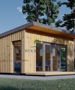 Garden shed EVELIN 25 m² (34 mm + wooden paneling)