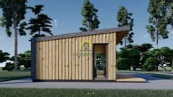 Garden shed EVELIN 25 m² (34 mm + wooden paneling)