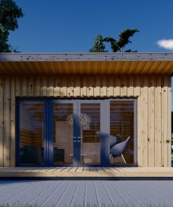 Garden shed EVELIN 25 m² (34 mm + wooden paneling)