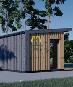 Garden shed EVELIN 15 m² (34 mm + wooden paneling)