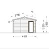 Wooden house MARION (44 mm), 7.5x4 m, 30 m²