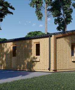 Wooden house NICOLE (44 mm + wooden paneling), 68 m²