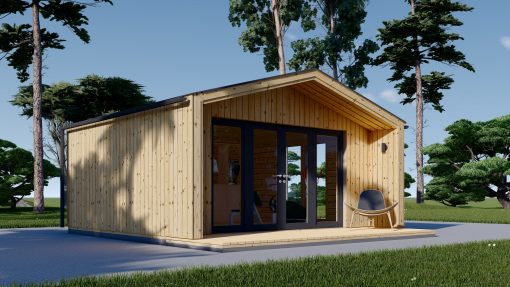 Garden cabin PIA (34 mm + 19 mm wooden cladding), 20 m²