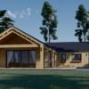 Wooden house TESSA 130 m² (44 mm + wooden paneling)