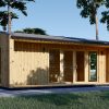 Garden office TINA (34 mm + wooden paneling), 7x4 m, 20 m²